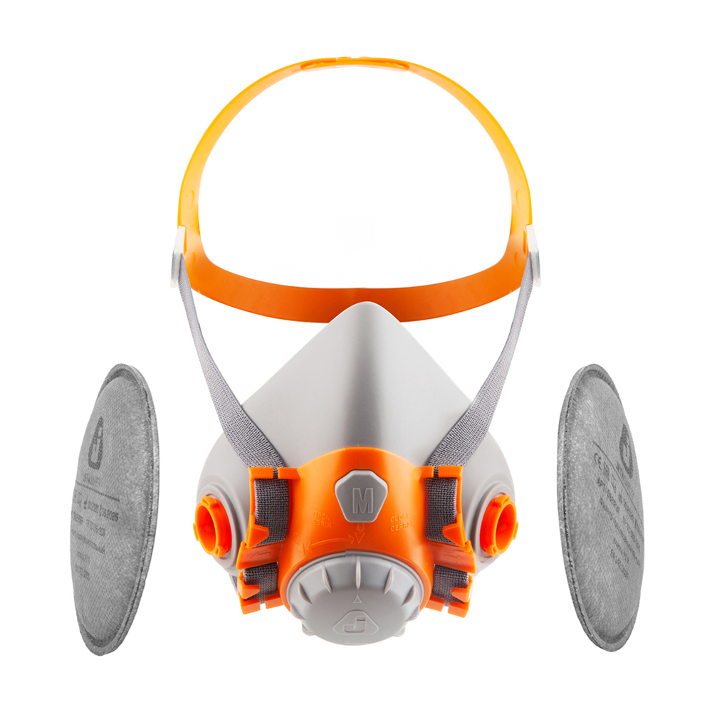 Комплект: сварщика полумаска 6500 размер L + противоаэрозольные фильтры P3R 2шт JETAPRO