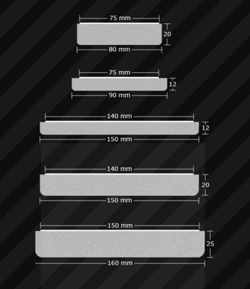 Полировальный круг / поролон мягкий Standard, чёрный / 150*12*140 мм / Au-33ST15012AT