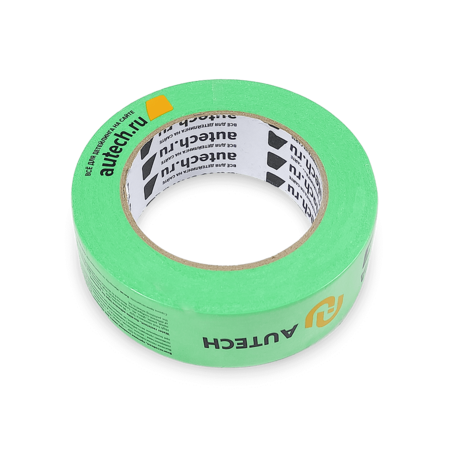 Маскирующая термостойкая лентаa, 38мм x 50м, 120°C, зелёный, Au-8238G, AuTech