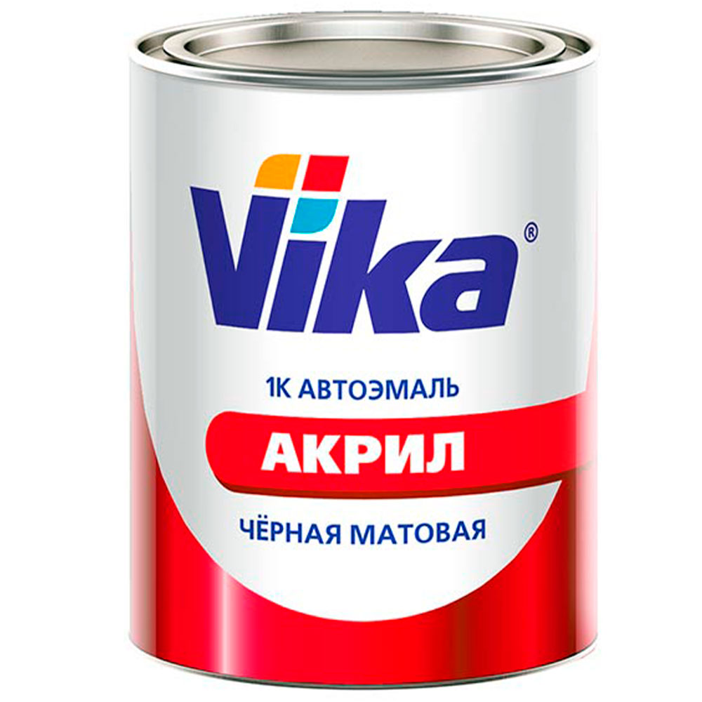Эмаль Черная матовая 1К акрил 0,85кг АК-142 VIKA