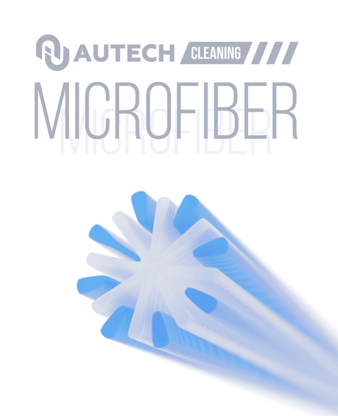 Полотенце оверлоченное для сушки авто голубое 55*80см 400гр/м2 AUTECH