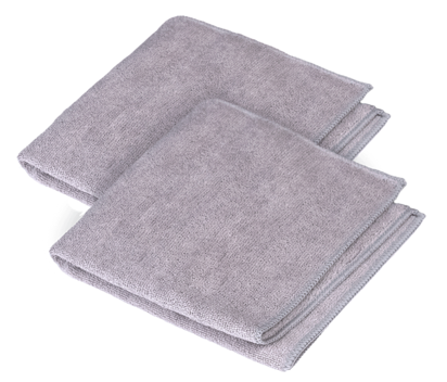 Au-348 Микрофибра салфетка серая 40*40 мм без оверлока / 2 шт. в упак.