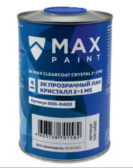 Лак акриловый MS, 2+1  Кристалл  4л + 2л компл  MAX Paint