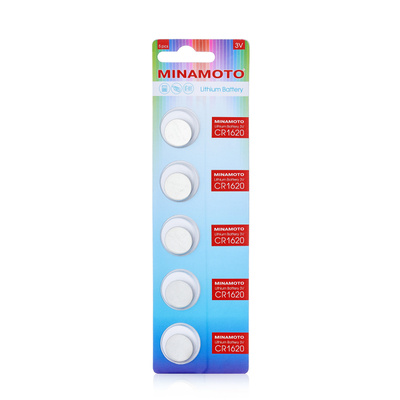 Элем.питан. MINAMOTO, питания CR-1620./ 5шт в блистере / поштучно