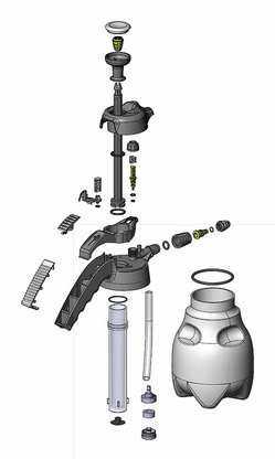Опрыскиватель ручной помповый синий Industry ergo Alka line 1500 (EPDM) KOCHCHEMIE