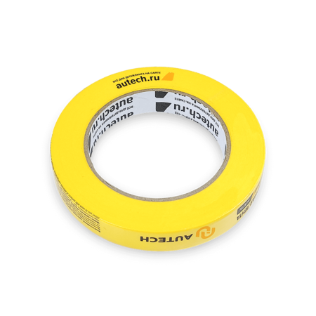 Маскирующая термостойкая лентаa, 19мм x 50м, 120°C, жёлтый, Au-8219Y, AuTech