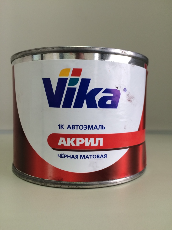 Эмаль Черная матовая 1К акрил 0,85кг АК-142 VIKA