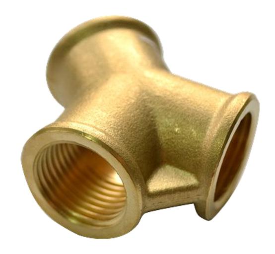 Муфта прямая Y образная, 1/4", внутренняя резьба, латунь HUBERTH
