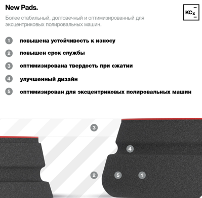 Полировальный круг для абр.паст F6, F5 Ø45х25мм к-кт 5 шт.