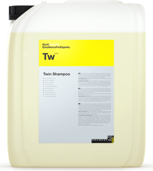 TWIN SHAMPOO - Высококонцентрированный, без фосфата и растворителей, не фосфорнокислый, щелочной комбинированный продукт (пена и шампунь), (21 кг). 177021