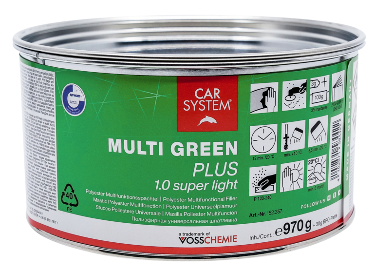 Шпатлевка суперлегкая Зеленая 1кг Multi Green Plus  SUPER Light