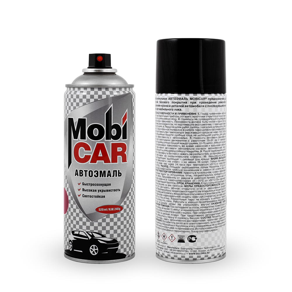 Эмаль 360 Сочи, металлик, акриловая, 520мл аэрозоль, MobiCAR