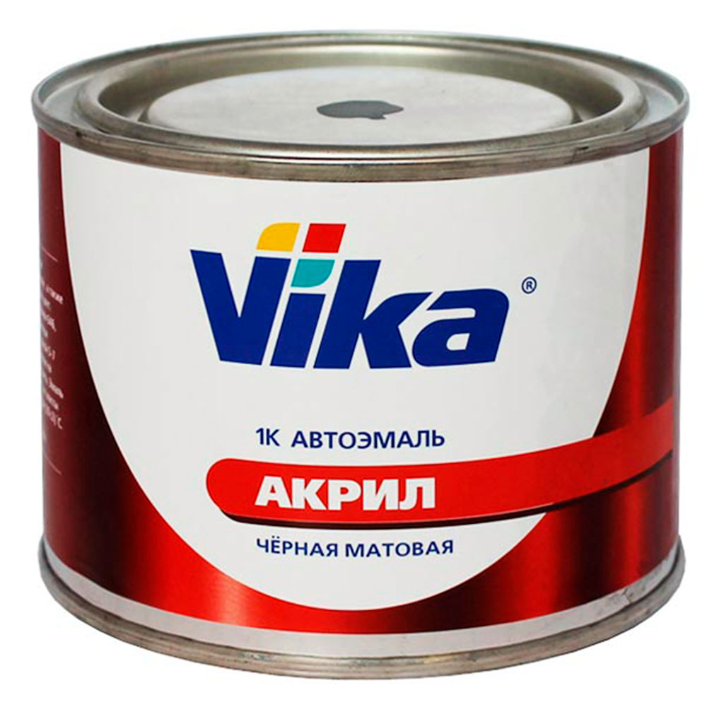 Эмаль Черная матовая 1К акрил 0,4кг АК-142 VIKA