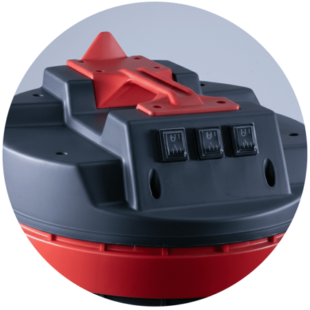 Пылеводосос для влажной и сухой уборки с пластиковым баком. 3000 Вт, 3 турбины Au-016033pl