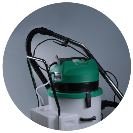 Моющий пылесос экстрактор для влажной уборки и химчистки тканевых поверхностей с пластиковым баком. 3000 Вт, 3 турбины Au-016033plw