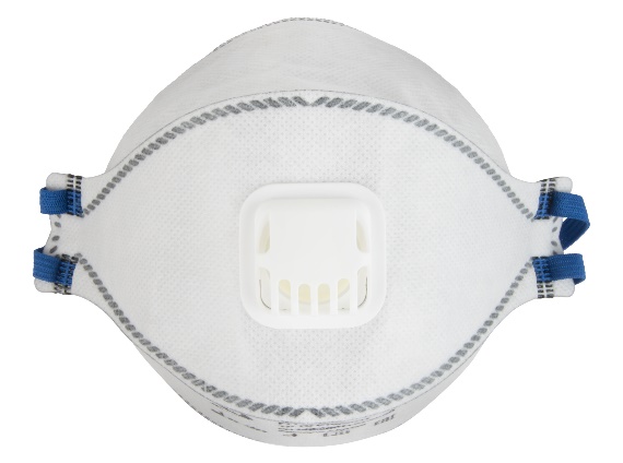 Полумаска противоаэрозольная с клапаном, с угольным слоем, трехпанельная. FFP2 NR D, 12 ПДК JETA Safety