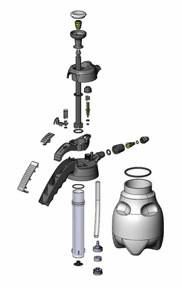 Опрыскиватель ручной помповый синий Industry ergo Alka line 2000 (EPDM) KOCHCHEMIE