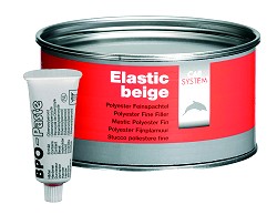 Шпатлевка с оксидом титана Бежевая 2кг Elastic beige+отверд компл CARSYSTEM