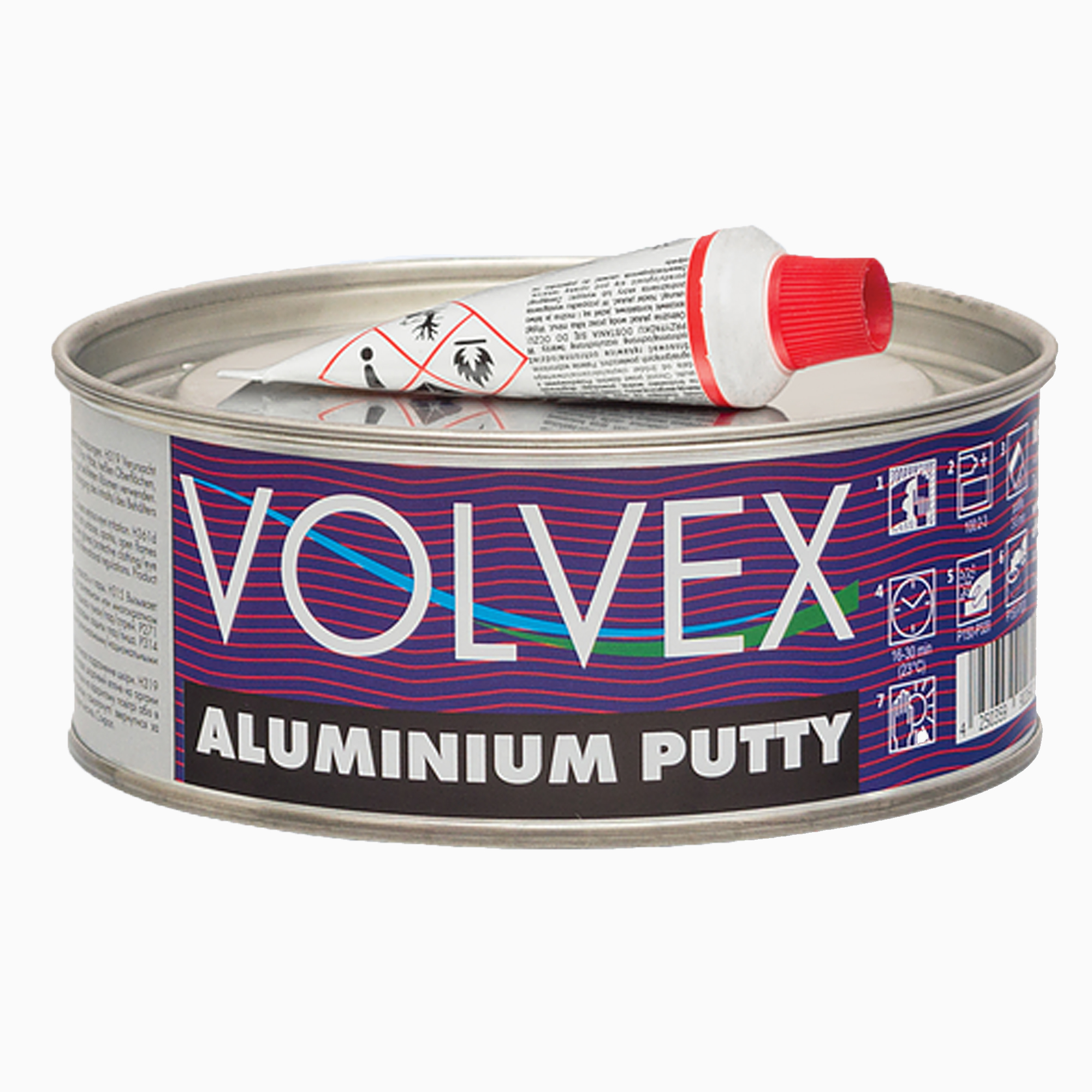 Шпатлевка алюминиевая 2К 0,5кг ALUMINIUM PUTTY VOLVEX 