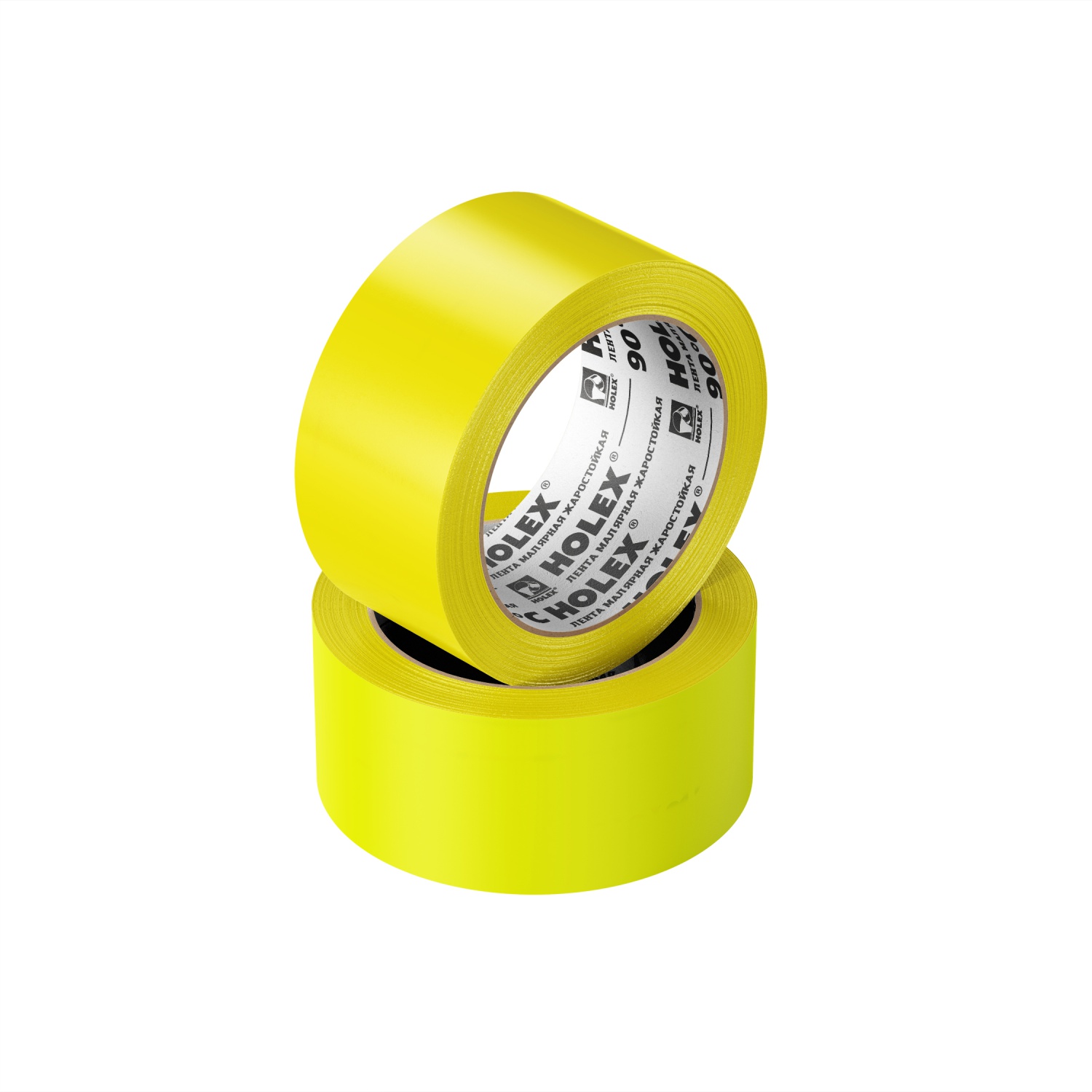 Скотч ЖЕЛТЫЙ бумажный жаростойкая до 90°С 18ммх40м, HOLEX