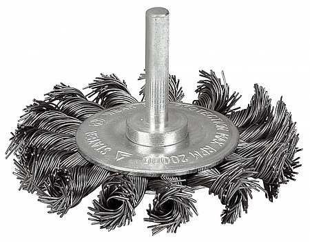 Щетка дисковая для дрели Ø 75мм плетеные пучки стальной закаленной проволоки ЗУБР
