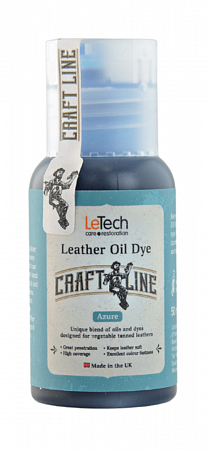Краска для кожи масляная (Leather Oil Dye) Black, Чёрная, 50 мл, LeTech
