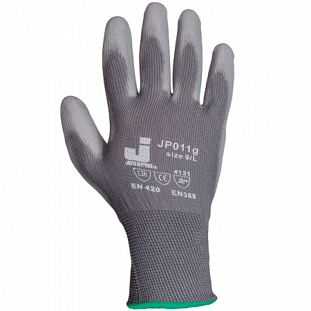 Перчатки защитные с полиуретановым покрытием,серые XL JР011g JETAPRO