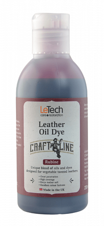 Краска для кожи масляная (Leather Oil Dye) Black, Чёрная, 50 мл, LeTech