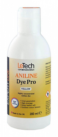Анилиновый краситель для кожи (Leather Aniline Dye Pro) Black, Чёрный, 100 мл, LeTech