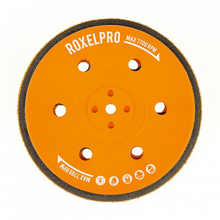 RoxelPro Оправка для шлифовальных кругов WINNER 150мм на липучке, 5/16&quot;+М8, 15 отв, средн. жёсткости