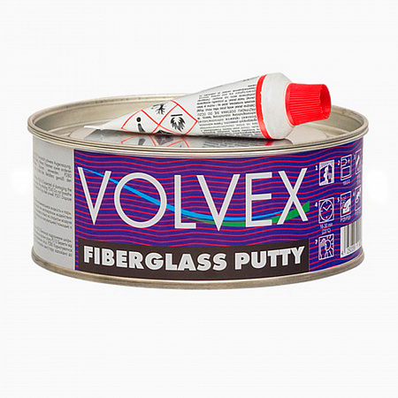 Шпатлевка со стекловолокном 2К Зеленая 4кг FIBERGLASS PUTTY VOLVEX