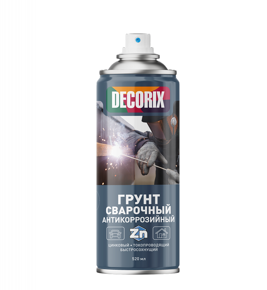Грунт токопроводящий цинковый для сварки, 520мл аэрозоль, DECORIX