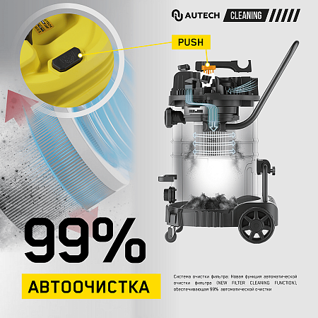 Пылесос для уборки помещений и автотранспорта, 3000 Вт. AUTECH