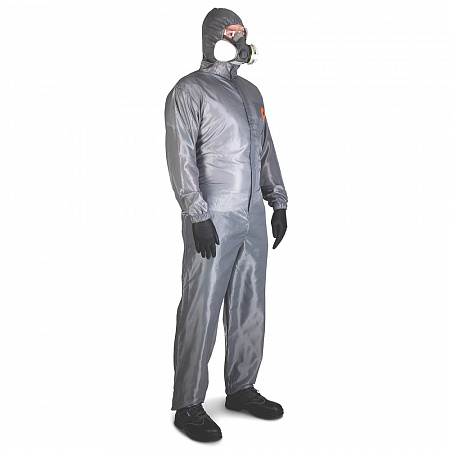 Комбинезон малярный многоразовый серый,100% полиэфир, размер XXL (рост 188-194)