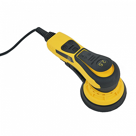 SCH-02-125-2.5 шлиф. машинка ручная 220V/50Hz, 350W, без мешка для пыли, с магнитным тормозом подошвы, эксцентрик 2,5 мм