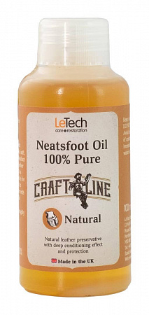 Костное масло натуральное (Neatsfoot Oil Natural) 100% Pure, 100 мл, LeTech