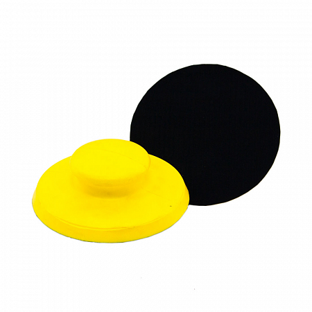 Брусок для шлифования на липучке круглый жёлтый D150  VEGA