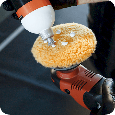 Полировальный круг, меховой из скрученной овечьей шерсти, Ø126*25 мм, Twisted Wool Pad KochChemie