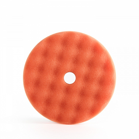 Полировальный диск  SANDWOX, средней жесткости, рифлёная, оранжевый 150х30мм