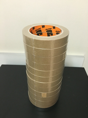 Скотч JETA PRO КОРИЧНЕВЫЙ бумажный 80°C 19мм х40м( кор. 48 шт.)