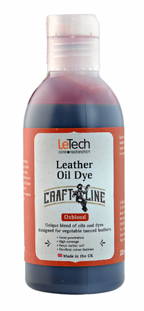 Краска для кожи масляная (Leather Oil Dye) Black, Чёрная, 50 мл, LeTech