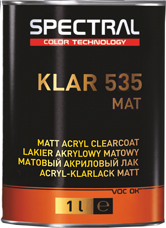 Лак HS акриловый матовый 2К (2+1) 1л Klar 535-00 SR SPECTRAL