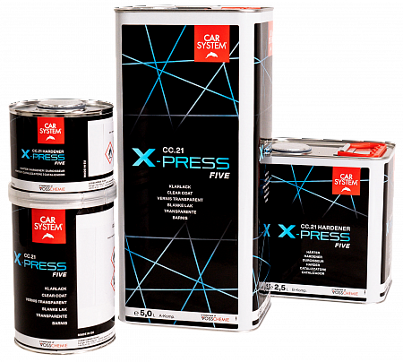 Лак акриловый 2K   CC.21 X-press  сушка 5 мин.  1л +0,5л компл.