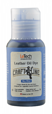 Краска для кожи масляная (Leather Oil Dye) Black, Чёрная, 50 мл, LeTech