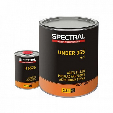 Грунт акриловый 2К (5+1) Черный 3,5л Under 335 SPECTRAL