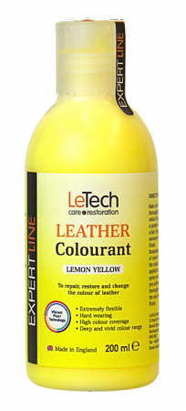 Краска для кожи (Leather Colourant) Lemon Yellow / 100 мл / LeTech