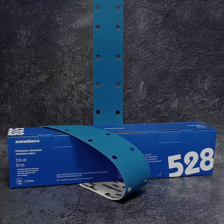 P320 BLUE CERAMIC SANDWOX, 14 отв., 70х420мм, Полоска шлифовальная на бумажной основе, керамика