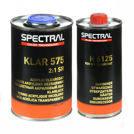 Лак MS акриловый 2К (2+1) 1л Klar 575 SR, 2х слойный, SPECTRAL