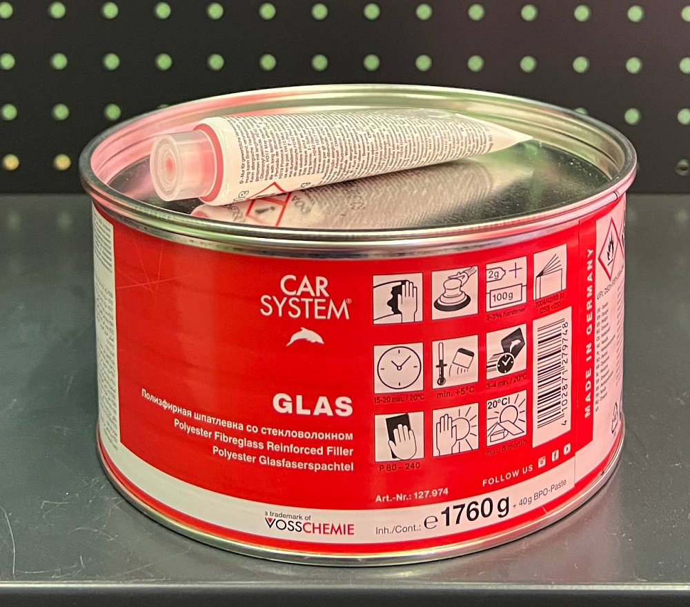 Шпатлевка со стекловолокном 1,8кг GLAS