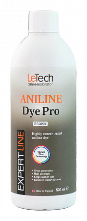 Анилиновый краситель для кожи (Leather Aniline Dye Pro) Black, Чёрный, 100 мл, LeTech